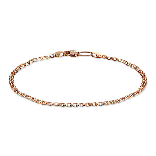 Браслет ручной работы из красного золота, плетение шпрингелевое