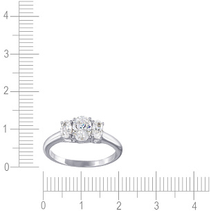 Кольцо из серебра с фианитом