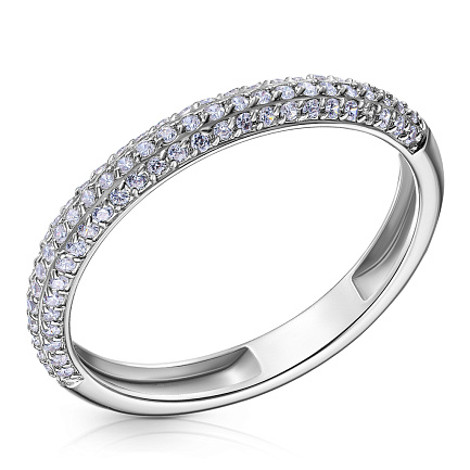 Кольцо из серебра с фианитом