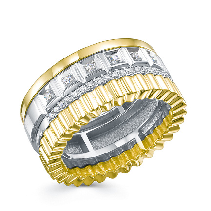 Кольцо из желтого золота с бриллиантами