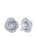 Серьги из белого золота с бриллиантами