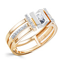 Кольцо из красного золота с бриллиантами