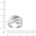 Кольцо из серебра с фианитом