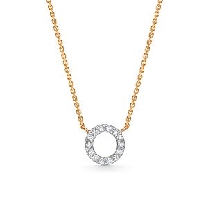 Колье из красного золота с бриллиантами