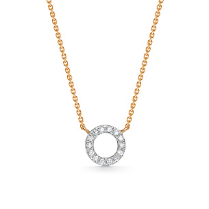 Колье из красного золота с бриллиантом