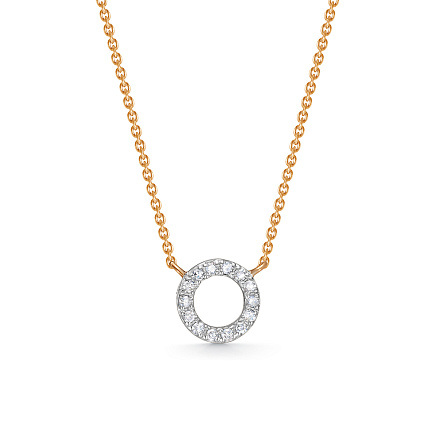 Колье из красного золота с бриллиантами