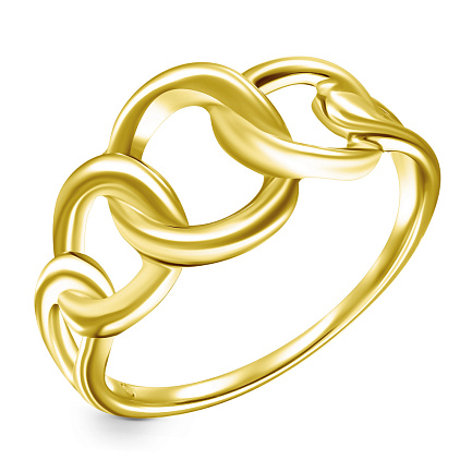 Кольцо из серебра с позолотой