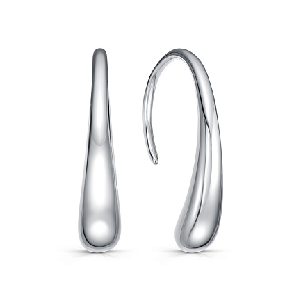 Серьги с английским замком из серебра