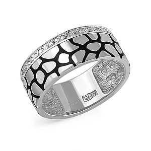 Кольцо из белого золота с бриллиантами