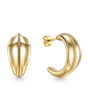 Пусеты из серебра с золочением