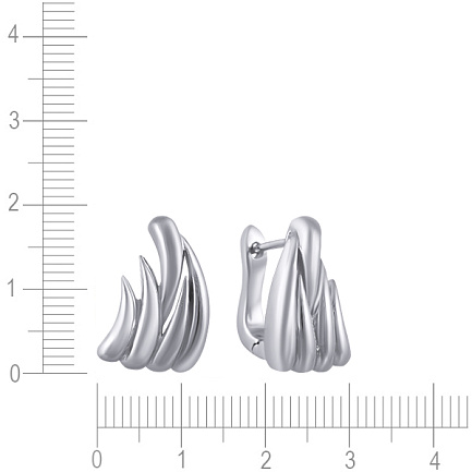 Серьги с английским замком из серебра