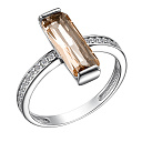 Кольцо из серебра с фианитами