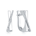 Серьги из белого золота с бриллиантами