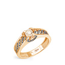 Кольцо из желтого золота с бриллиантами