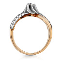 Кольцо из красного золота с бриллиантами