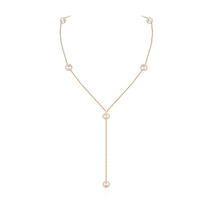 Колье из красного золота с жемчугом