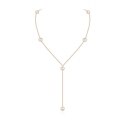 Колье из красного золота с жемчугом