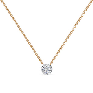 Колье из красного золота с бриллиантом