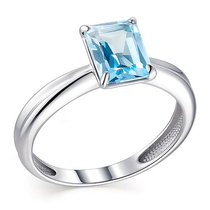 Кольцо из серебра с топазом