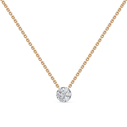 Колье из красного золота с бриллиантами