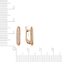 Серьги с английским замком из красного золота с бриллиантами