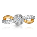 Кольцо из комбинированного золота с бриллиантами