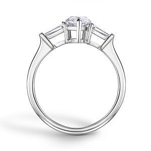 Кольцо из белого золота с бриллиантами