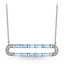 Колье из белого золота с бриллиантами, топазом