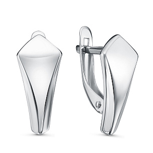 Серьги с английским замком из серебра