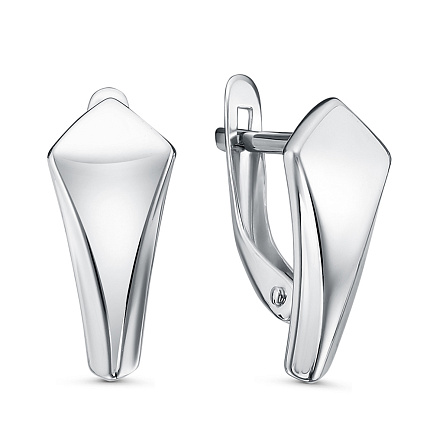 Серьги с английским замком из серебра