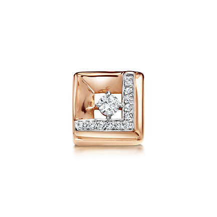 Подвеска из красного золота с бриллиантами