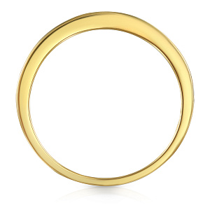 Кольцо из желтого золота с бриллиантами, сапфирами
