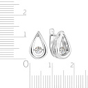 Серьги с английским замком из белого золота с бриллиантами