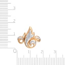 Кольцо из красного золота с фианитом