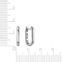 Серьги с английским замком из белого золота с бриллиантами