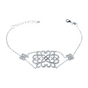 Браслет декоративный из серебра с фианитом