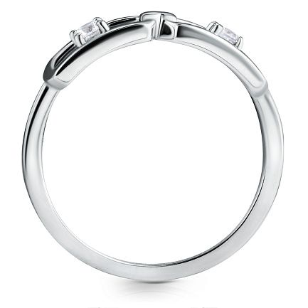 Кольцо из серебра с фианитом