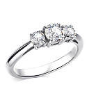 Кольцо из белого золота с бриллиантами