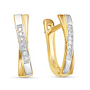 Серьги из желтого золота с бриллиантами