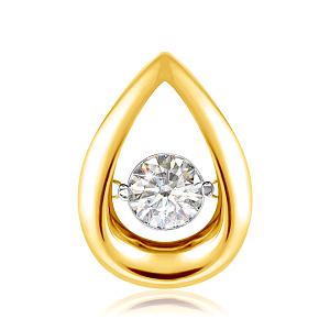 Подвеска из желтого золота с бриллиантом