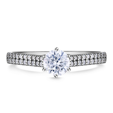 Кольцо из серебра с фианитом