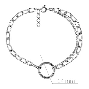 Браслет декоративный из серебра