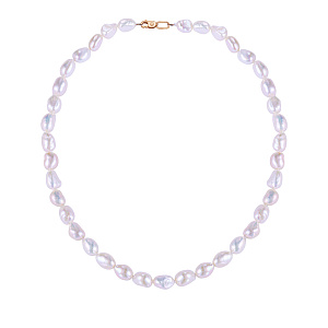 Бусы из красного золота с жемчугом