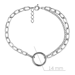 Браслет декоративный из серебра