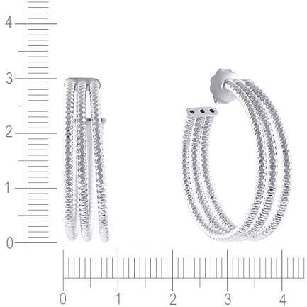 Серебряные серьги конго