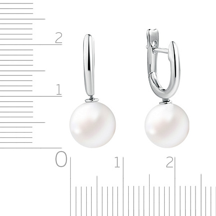 Серьги из белого золота с жемчугом