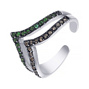 Кольцо из серебра с фианитом