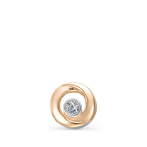 Подвеска из красного золота с бриллиантом