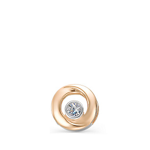 Подвеска из красного золота с бриллиантом