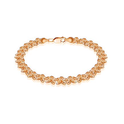 Браслет декоративный из красного золота